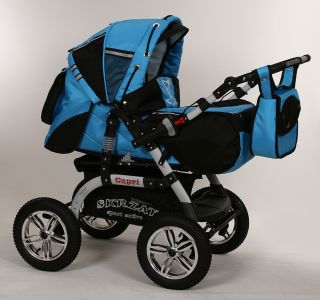 Kombi Kinderwagen CAPRI +Babyschale Autositz +Tragetasche +Frabwahl