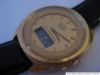 Heuer Carrera Gold Vintage Chronograph Quarz Analog DigitalSehr Gute
