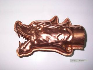 Drachenkopf Wasserspeier Kupfer Cu Nenngröße 65mm