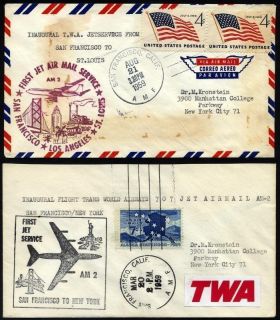 20.3.1959, TWA Erstflug mit Boing 707 ´SAN FRANCISCO NEW YO