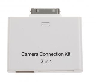 iPad 1G / 2G Camera Connection 2 in 1 Kit/ SD SDHC Card Reader + USB