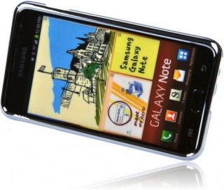 Premium Schutzhülle Tasche Samsung Galaxy Note Case mit Chromrahmen