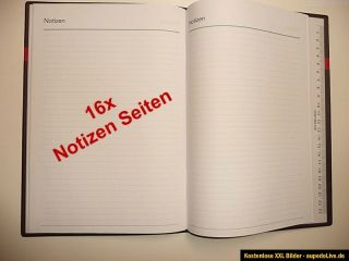2013 Kalender Leder schwarz A5 Monatsplaner 1 Monat  2 Seiten