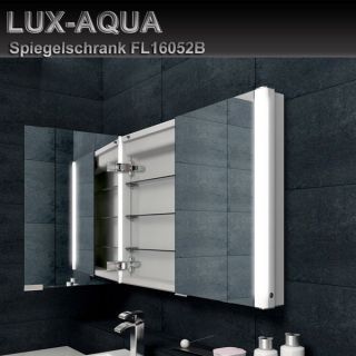 Lux aqua NEU Design Alu Spiegelschrank mit Beleuchtung 1002x710x118mm