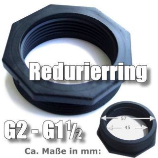 Reduzierring Reduzierstück Adapter 1 1/2  2 45 55 mm