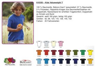 610330 Kids Valueweight T T Shirt Kinder Kindershirt Jungen