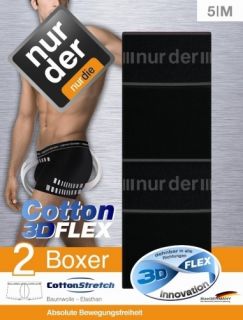 NUR DER 827 754 3D Flex Technologie Classic Doppelpack Boxer Gr. 5 6 7