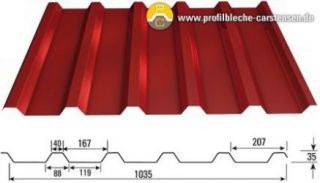 Profilbleche Trapezbleche Trapezblech 35/207 Grün 6020 0,75 mm