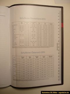 2013 Kalender Leder schwarz A5 Monatsplaner 1 Monat  2 Seiten