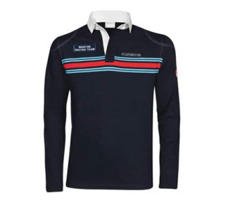 Porsche Martini Racing  Herren Rugby Langarm T Shirt dunkelblau NEU