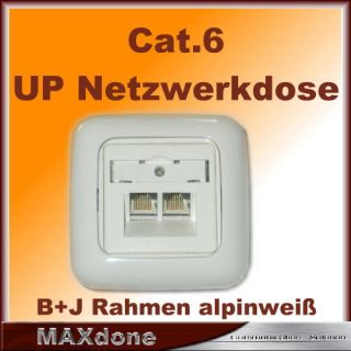 Netzwerkdose Cat6 incl.Busch Jaeger Reflex SI Rahmen