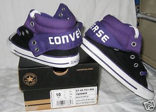 CONVERSE CHUCK TAYLOR YOUTH CT AS PC2 MID PADDED COLLAR BLK/PURP SHOES