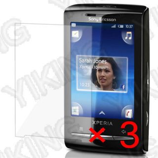 New 3 X Screen Protector for Sony Ericsson Xperia X10 mini Free