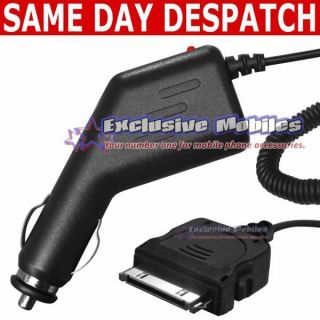 IN CAR CHARGER BLACK FOR APPLE IPHONE 3G 3GS 4 4G 4S IPOD TOUCH NANO