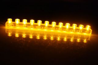 12 LED Streifen / Mondlicht Beleuchtung f.Auto Gelb 12V