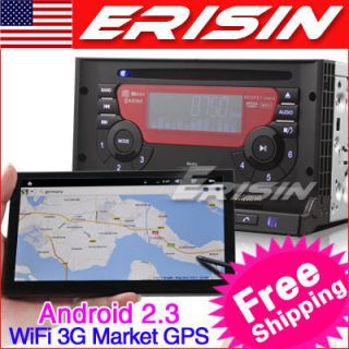 ES777US 7 2 Din HD Car DVD Player BT TV + WiFi 3G GPS Android 2.3 PAD