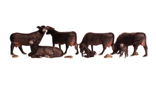 Woodland 785 1955 H0 Scenic Accents R Figures Black Angus Cows Angus
