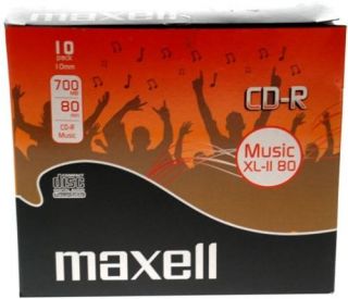 100 Maxell CD R Audio 80 Minuten Musik Jewel Case