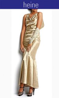 HEINE Abendkleid gold, 95% Polyester/5% Elasthan. Länge ca. 146 cm