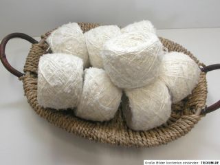 Wolle 785 Gr. in Natur mit Glanz ein Schurwolle Baumwolle Mix