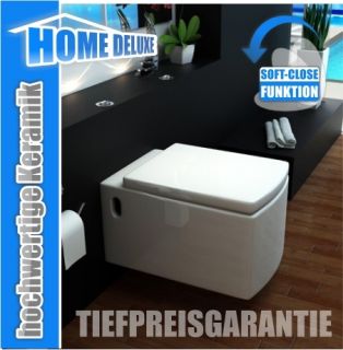 HOME DELUXE Wand Hänge WC Toilette WC inkl. SOFT CLOSE KLODECKEL UVP