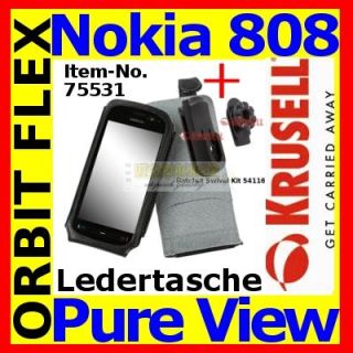  Ledertasche Handytasche Tasche Case Etui 75531 Nokia 808 Pure View