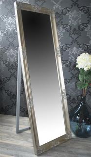 Standspiegel Spiegel SALLY silber Barock 170 x 55 cm
