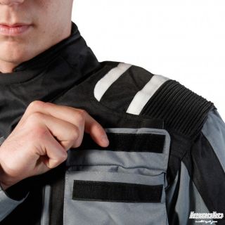Cordura Jacke Motorradjacke Atmungsaktiv Schwa/Grau