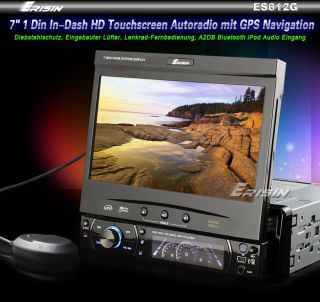 ES812DE 7 1 Din In Dash HD Touch Screen Autoradio GPS Navigation TV