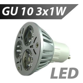 LED Leuchtmittel 3x 1W GU10 Warmlicht 3500K 240V
