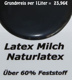 Latexmilch Flüssiglatex 250ml  Ammoniakfrei  1L23,96€ Schwarz