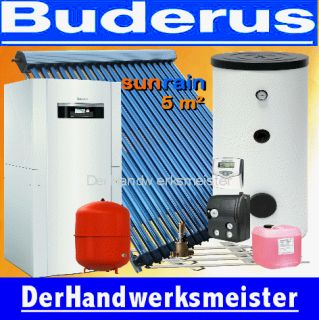 Buderus Wärmepumpe Luft Logaplus WPL + Solaranlage 5 m² Heatpipe