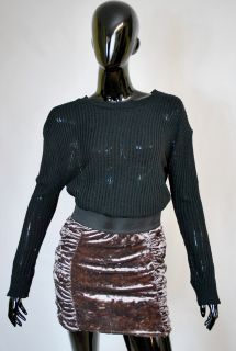 Longpulli Vintage Pullover shredded look transparent Rücken