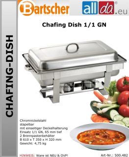 Chafing Dish 1/1GN Speisewärmer CNS Buffet (500.482)