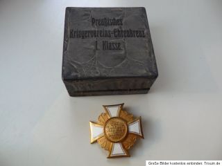 Orden Etui Ehrenkreuz Preussen Kriegsverein 1.Klasse 1WK Emaille