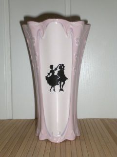 Rosa Porzellan von H&C Vase mit Scherenschnitt
