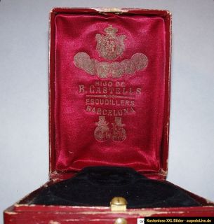 Bronze Medaille   Weltausstellung Barcelona 1888   Krone 585  er Gold