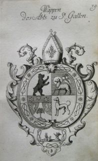 Coelestin Gugger von Staudach St. Gallen WAPPEN 1767