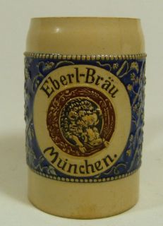 Uralter Krug Bierkrug Eberl Bräu München Bier 0,25L