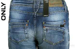 NEU ONLY Damen Hüft Jeans Hose AUTO LOW STR CHIARA RIM 8763