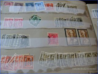 12 KG Karton Briefmarken Nachlass mit 12 Alben + Zigarrenkiste