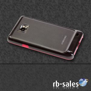 Original Samsung Flip Cover Galaxy S2 (GT I9100) EF C1A2B schwarz pink