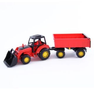 Traktor mit Anhänger 51cm und Schaufel Kippanhänger Spielzeug