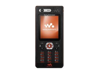 Sony Ericsson Walkman W880i   Schwarz/Orange (Ohne Simlock) Handy