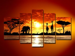 AFRIKA WILDNIS GIRAFFEN BILDER 170 cm x 100 cm #862