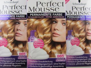 Schwarzkopf Haarfarbe Perfect Mousse BernsteinBlond 865 3er Pack