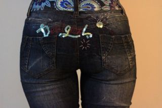 Neuf 2011 DESIGUAL FLORES WAIST Jeans Pants Hose Gr 38 42