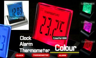LED Digital Thermometer Alarm Home Clock LCD Calendar