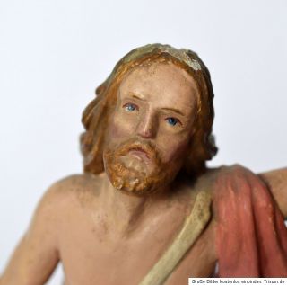 Auferstehungs   Christus Holz Skulptur Figur 18. Jh. handgeschnitzt