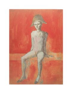 Pablo Picasso Sitzender Harlekin   limitierter Kunstdruck